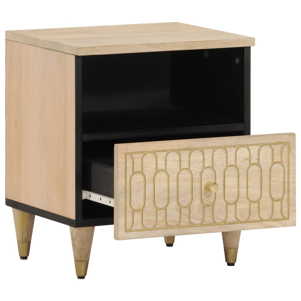 vidaXL Bedside Cabinet 40x33x46 cm Solid Wood Mango