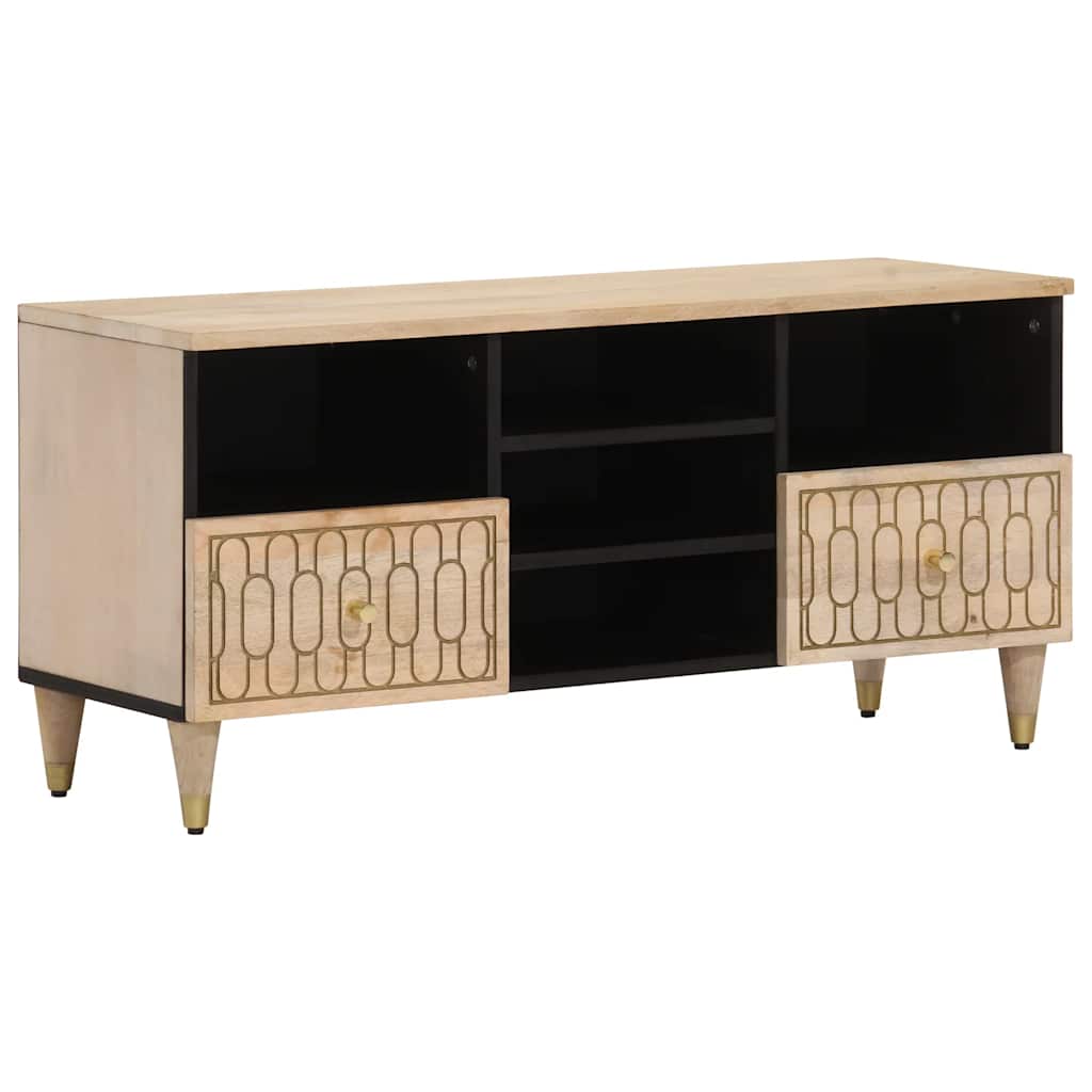 TV Cabinet | Natural wood | Solid mango wood, engineered wood | Medium