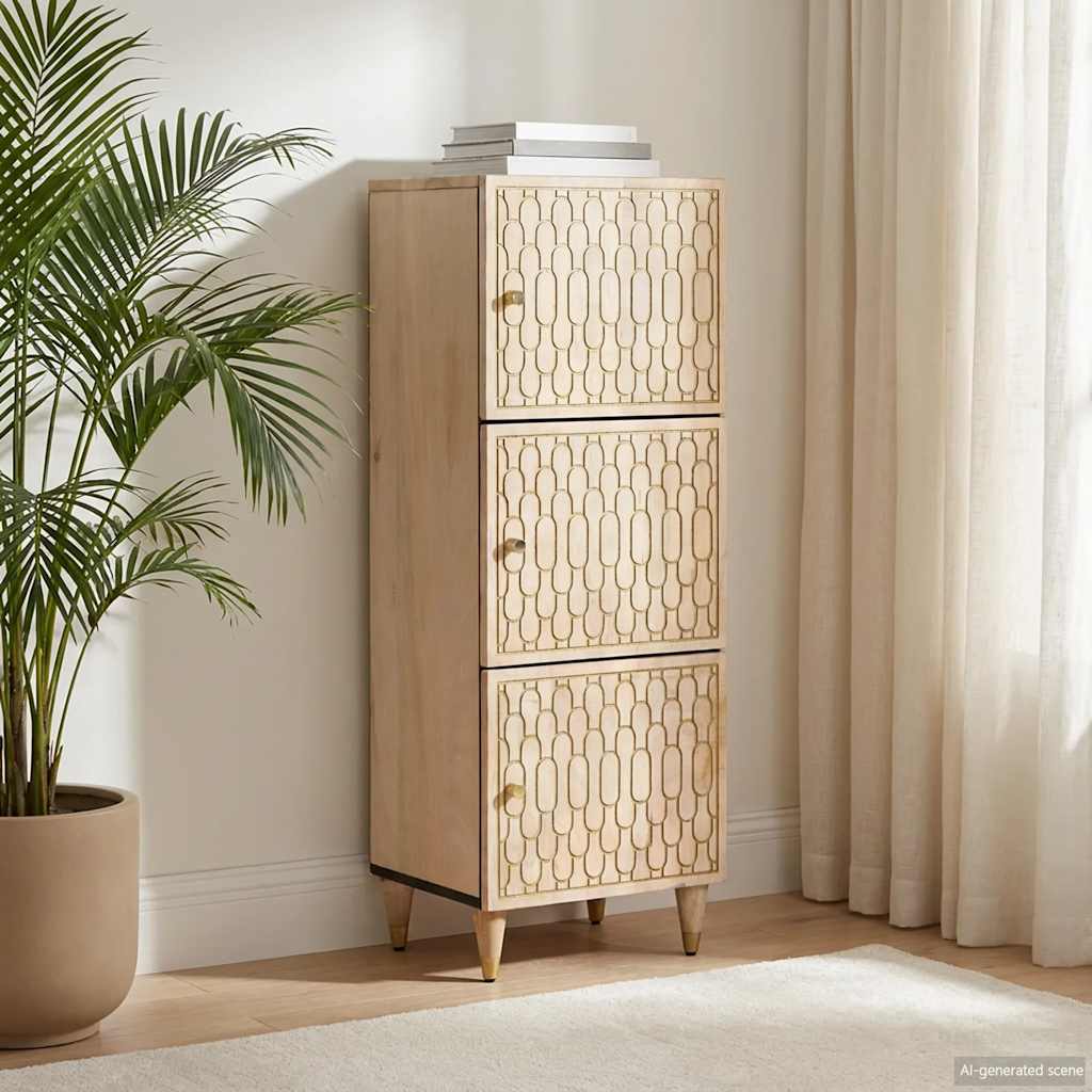 Highboard 40x33x110 cm Solid Wood Mango