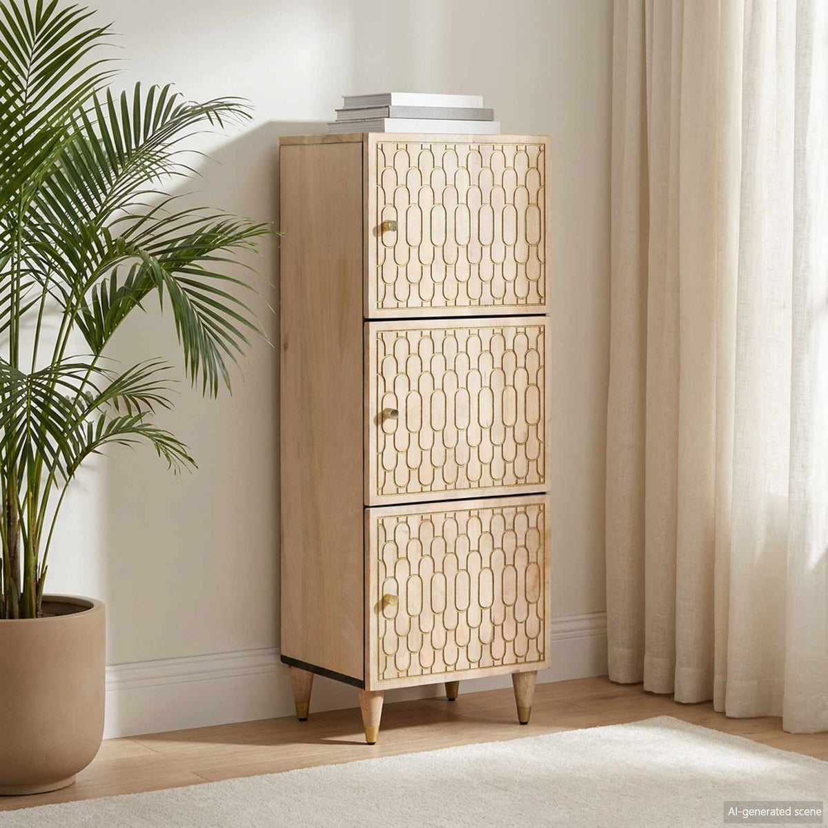 Highboard 40x33x110 cm Solid Wood Mango