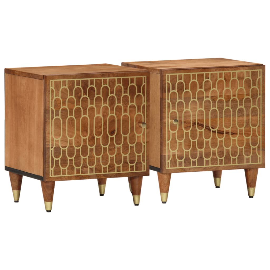 vidaXL Bedside Cabinets 2 pcs 40x33x46 cm Solid Wood Mango