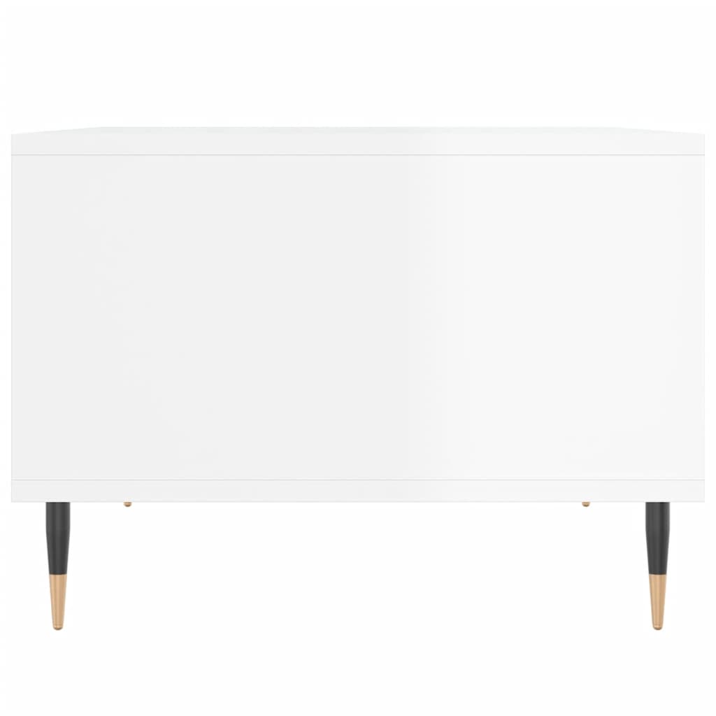 Coffee Table High Gloss White 60x50x36,5 cm Engineered Wood