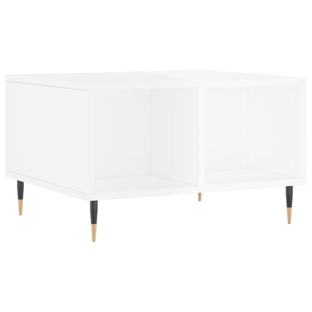 Coffee Table High Gloss White 60x50x36,5 cm Engineered Wood