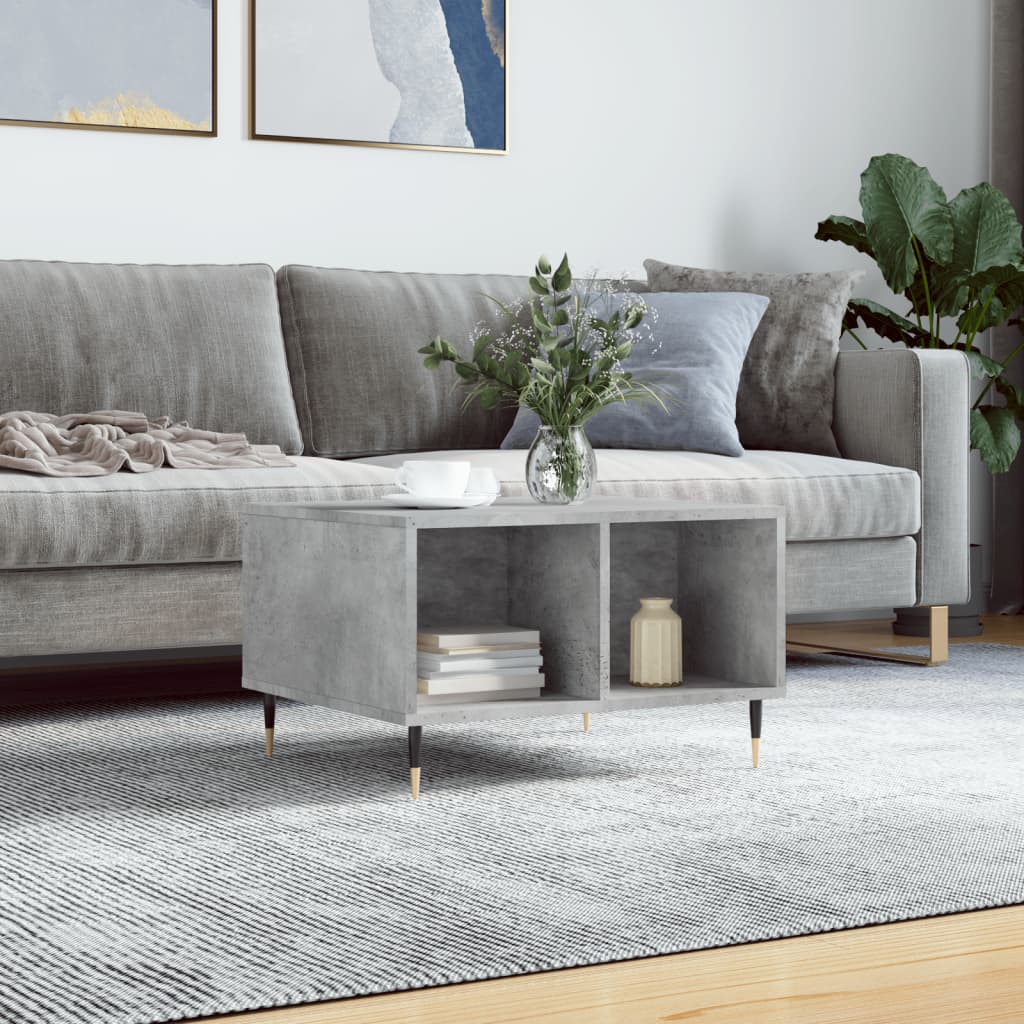 Coffee Table Concrete Grey 60x50x36,5 cm Engineered Wood