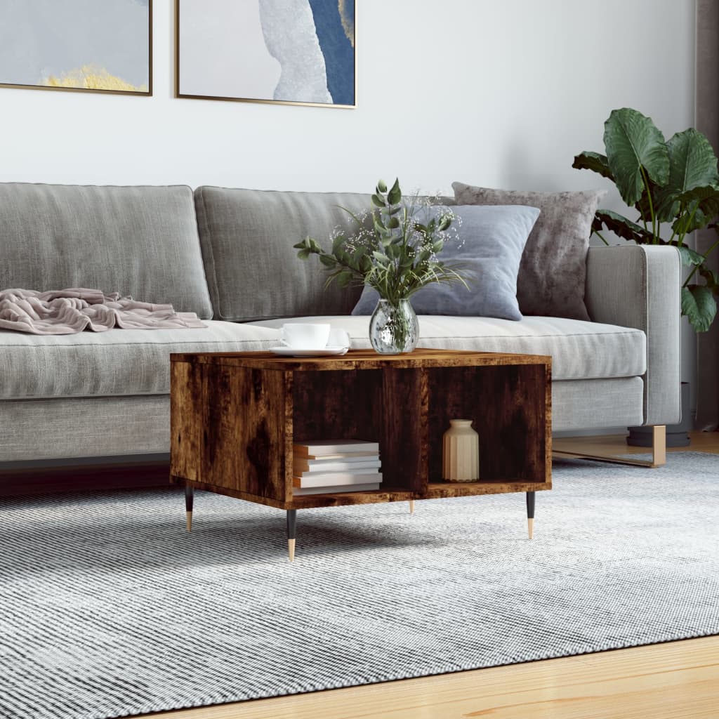 Coffee Table Smoked Oak 60x50x36,5 cm Engineered Wood