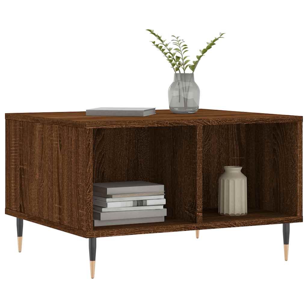 Coffee Table Brown Oak 60x50x36,5 cm Engineered Wood