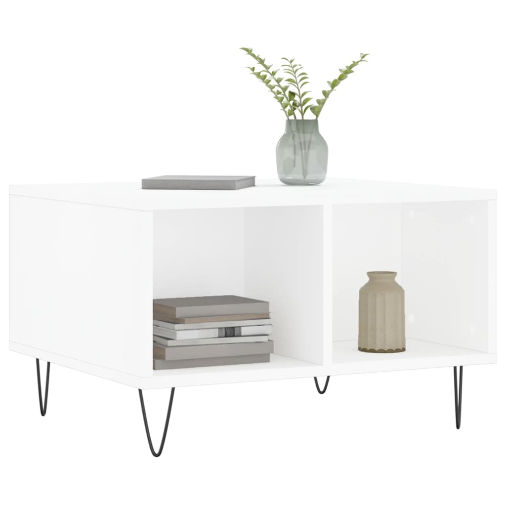 Coffee Table White 60x50x36,5 cm Engineered Wood