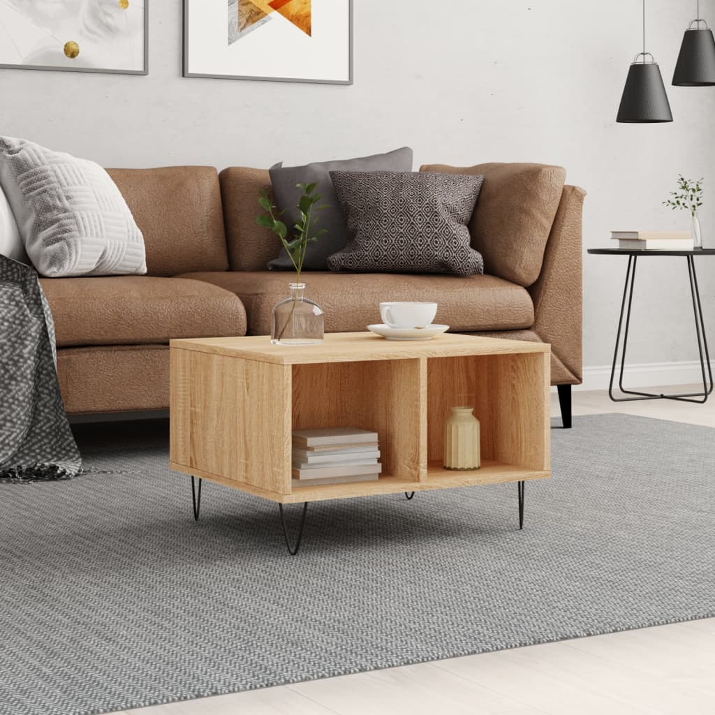 Coffee Table Sonoma Oak 60x50x36,5 cm Engineered Wood