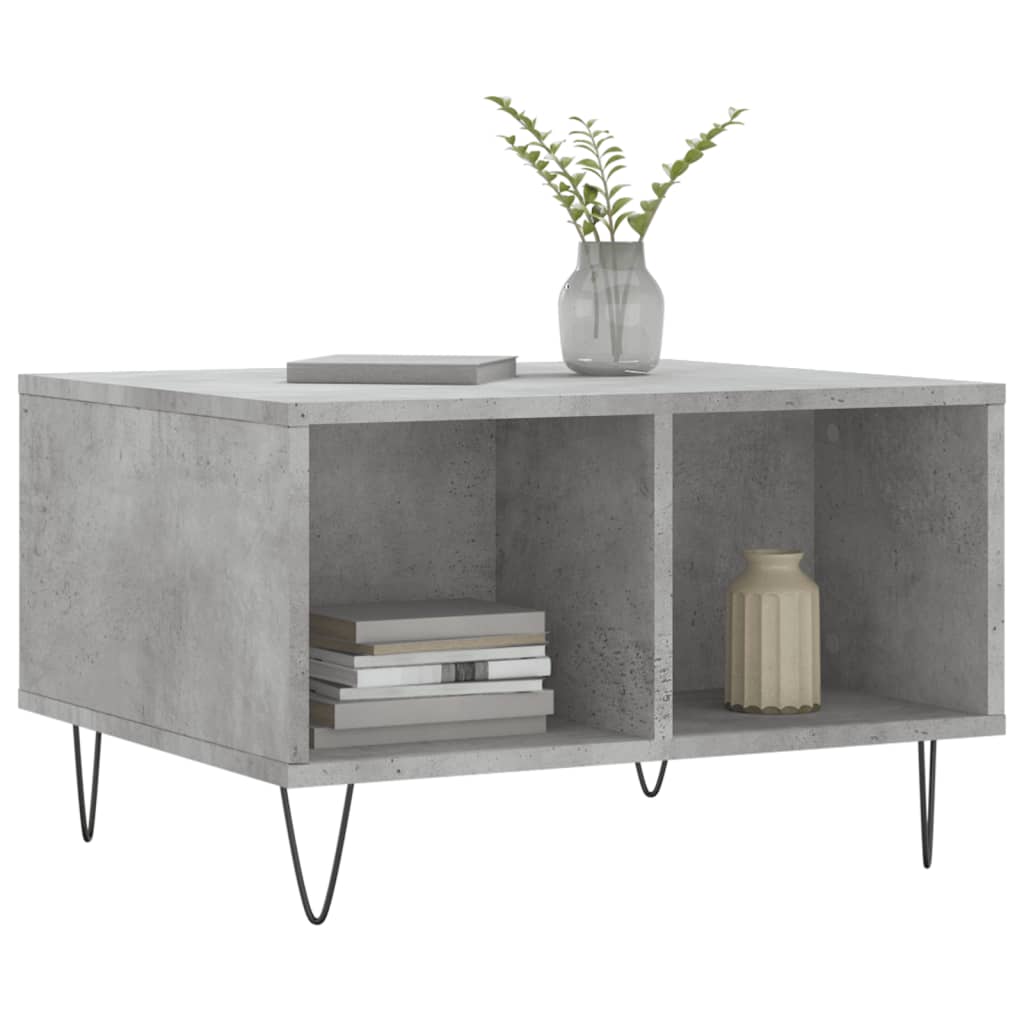 Coffee Table Concrete Grey 60x50x36,5 cm Engineered Wood