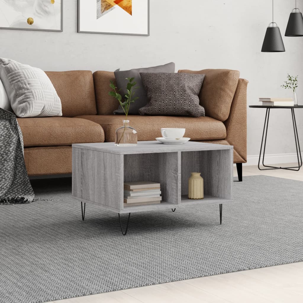 Coffee Table Grey Sonoma 60x50x36,5 cm Engineered Wood