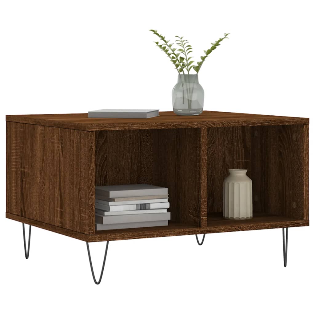Coffee Table Brown Oak 60x50x36,5 cm Engineered Wood