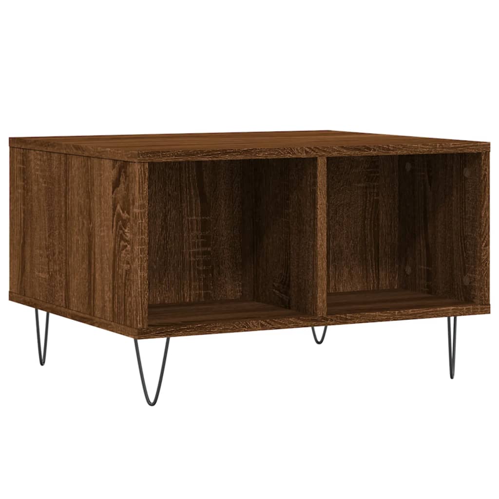 Coffee Table Brown Oak 60x50x36,5 cm Engineered Wood