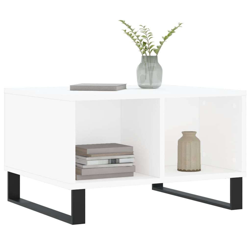 Coffee Table White 60x50x36,5 cm Engineered Wood