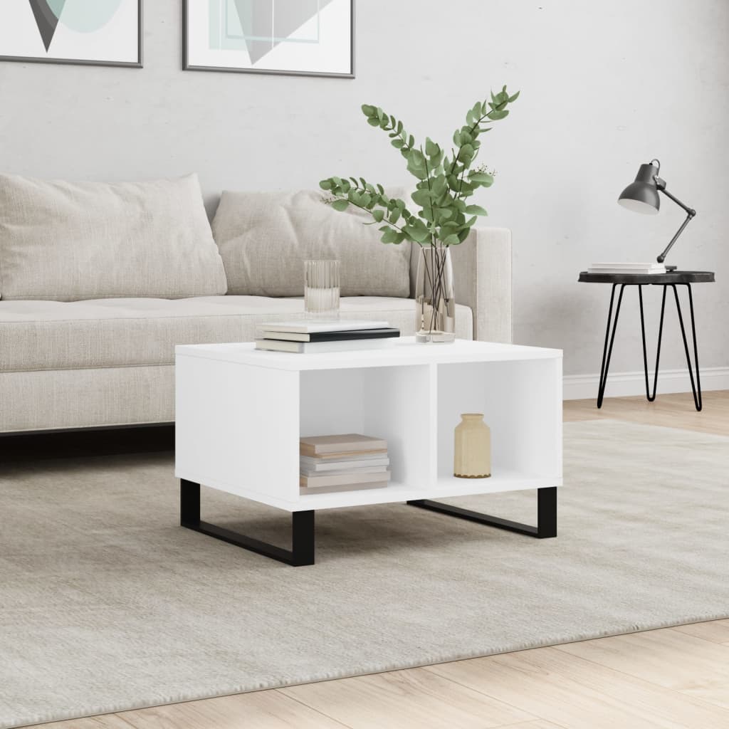Coffee Table White 60x50x36,5 cm Engineered Wood