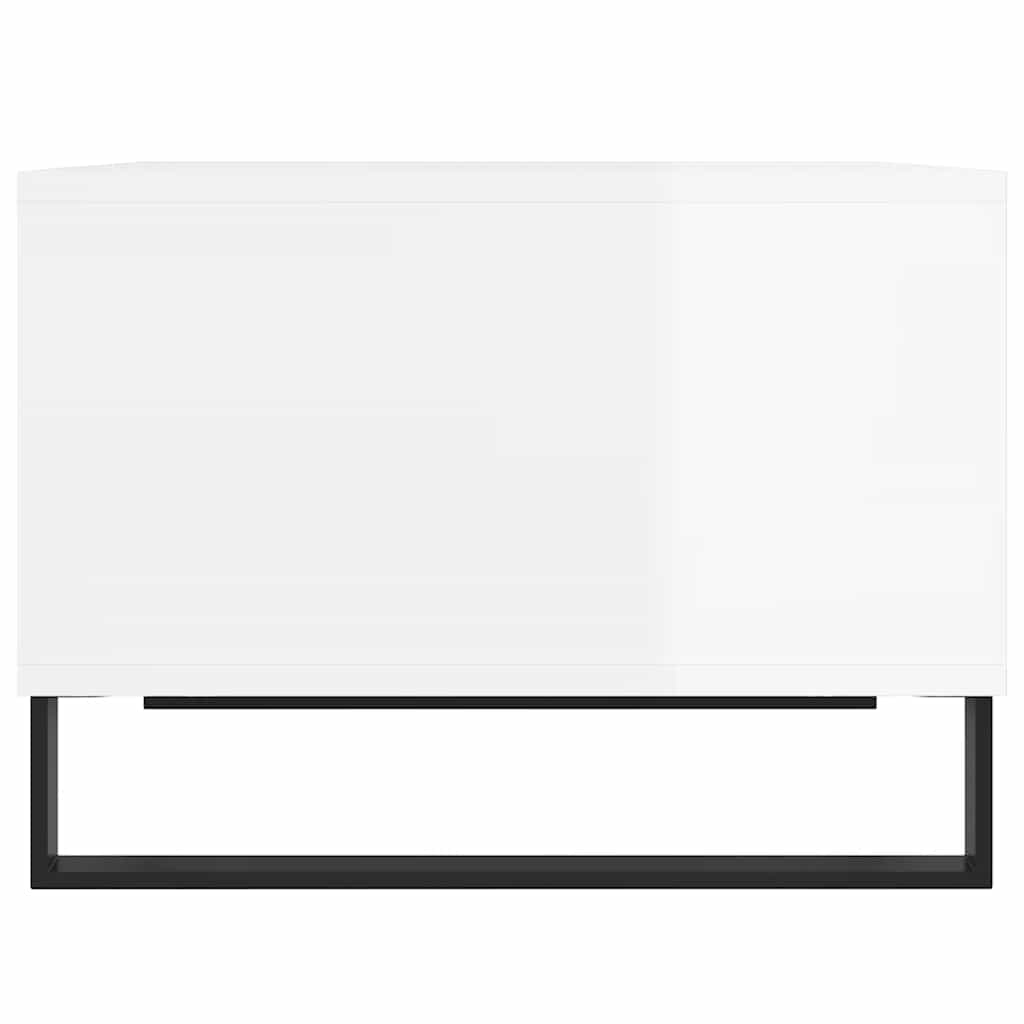 Coffee Table High Gloss White 60x50x36,5 cm Engineered Wood