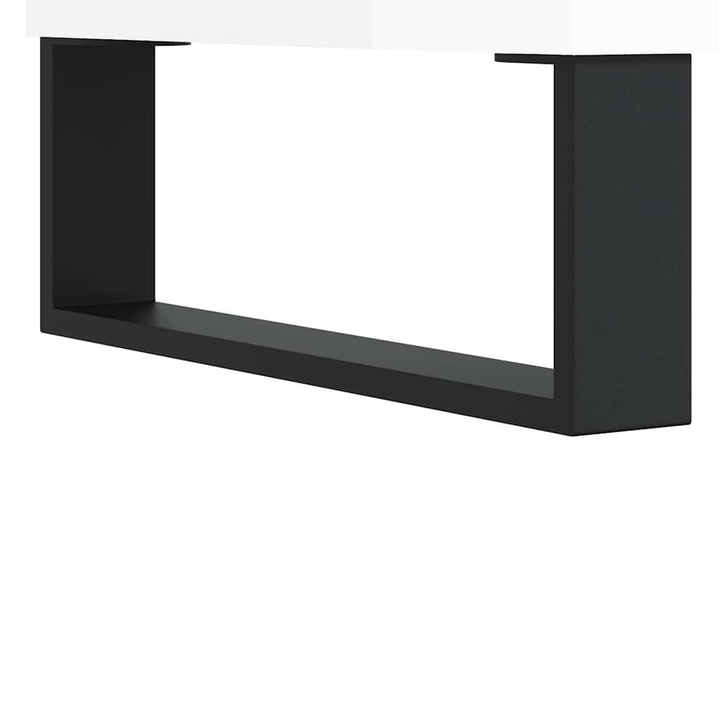 Coffee Table High Gloss White 60x50x36,5 cm Engineered Wood