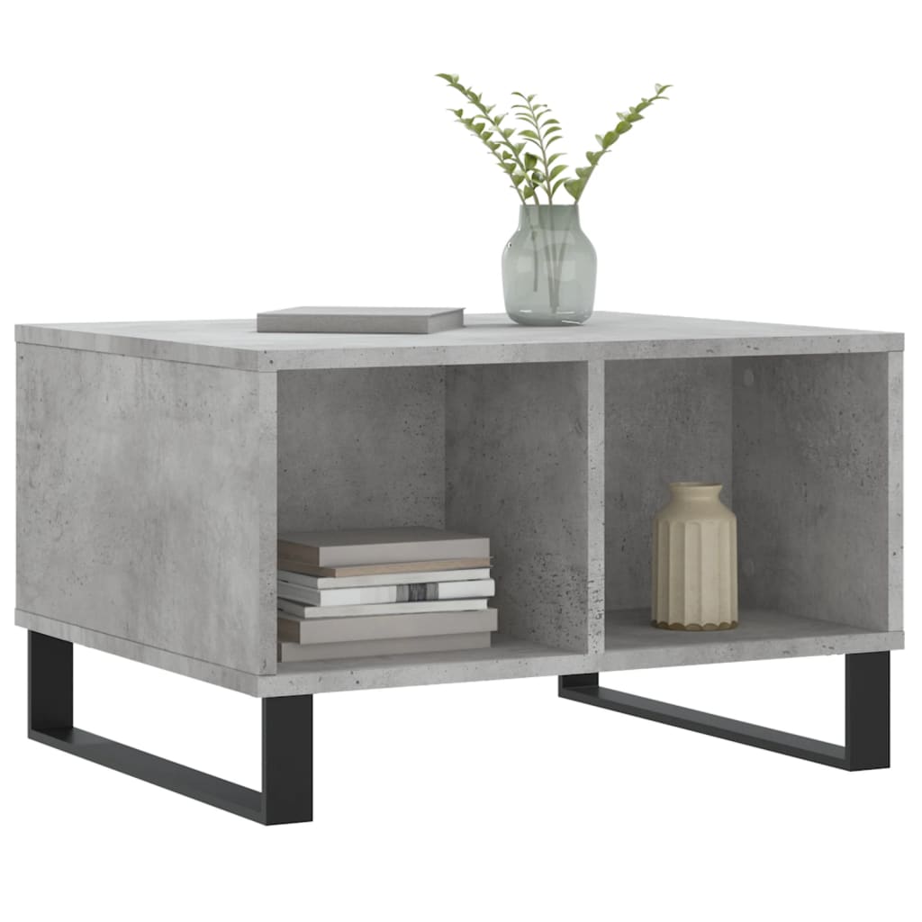 Coffee Table Concrete Grey 60x50x36,5 cm Engineered Wood