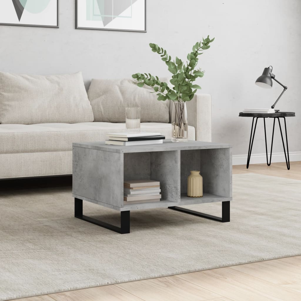 Coffee Table Concrete Grey 60x50x36,5 cm Engineered Wood