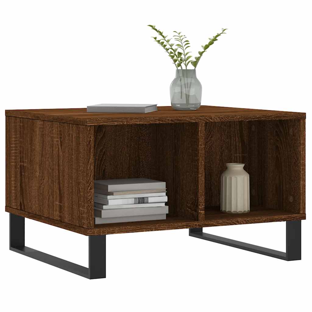 Coffee Table Brown Oak 60x50x36,5 cm Engineered Wood