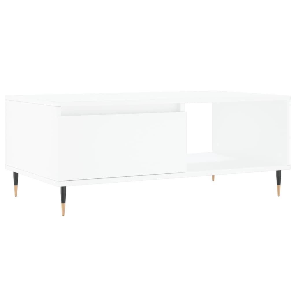 Coffee Table White 90x50x36.5 cm Engineered Wood