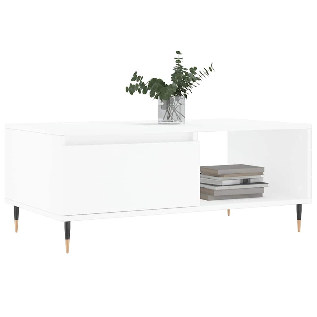 Coffee Table White 90x50x36,5 cm Engineered Wood