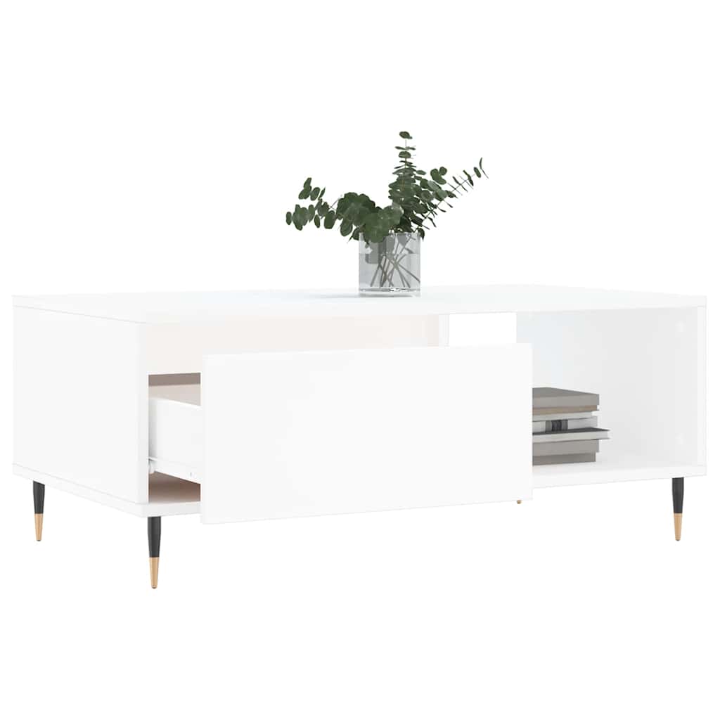 Coffee Table White 90x50x36,5 cm Engineered Wood