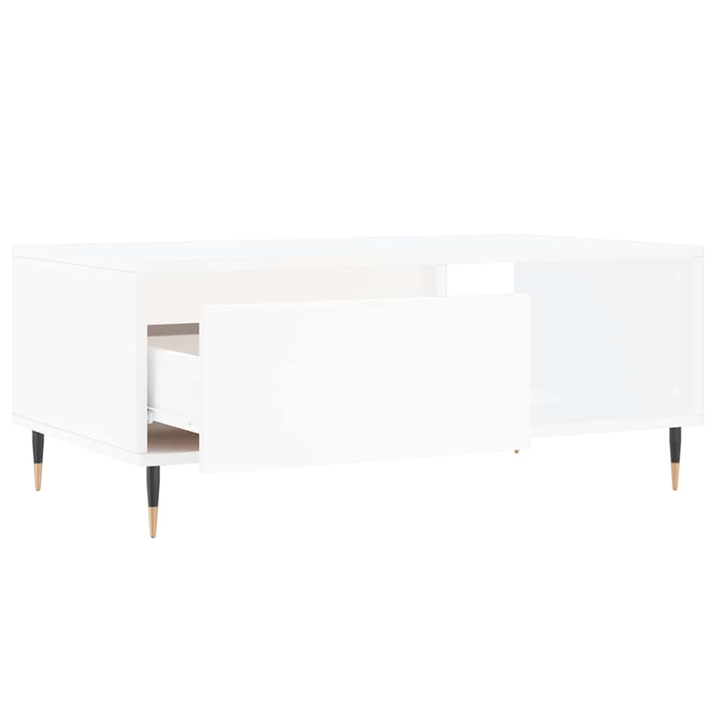 Coffee Table White 90x50x36,5 cm Engineered Wood