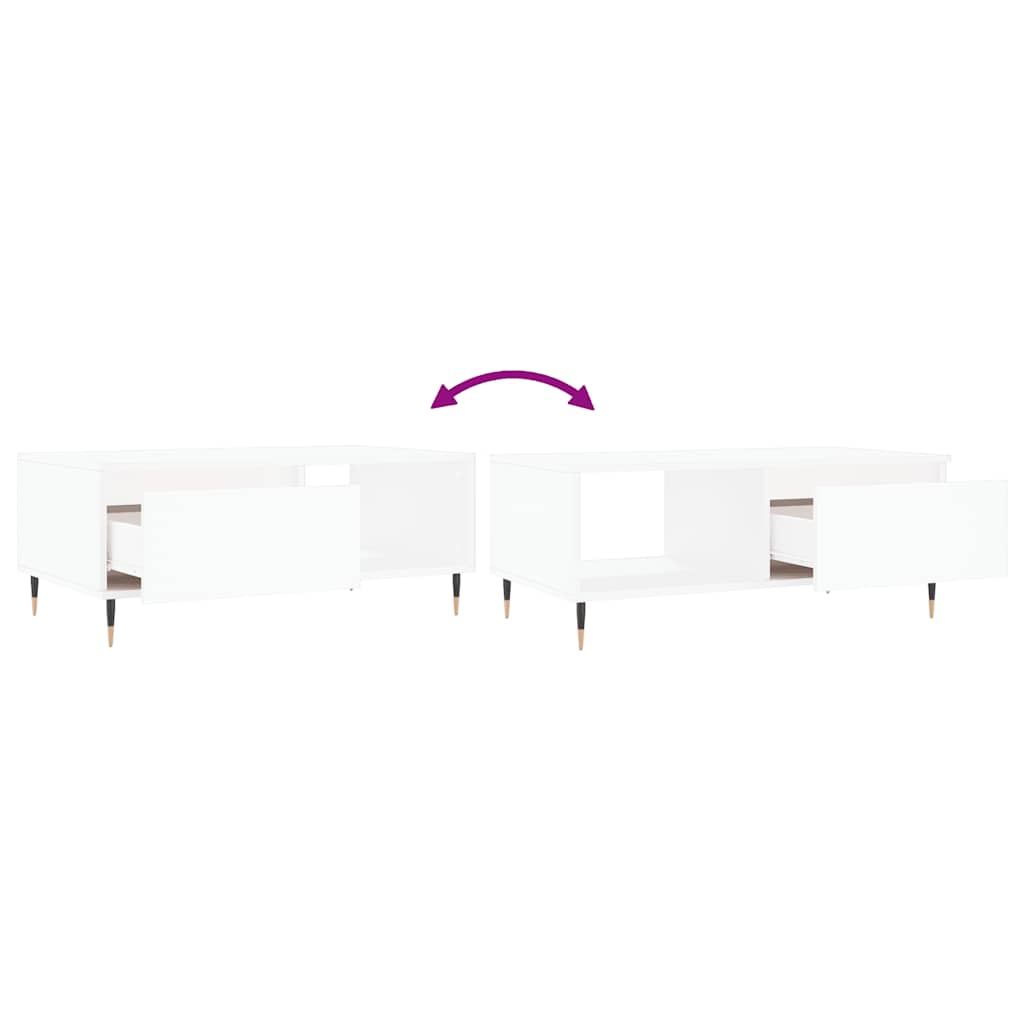 Coffee Table White 90x50x36,5 cm Engineered Wood