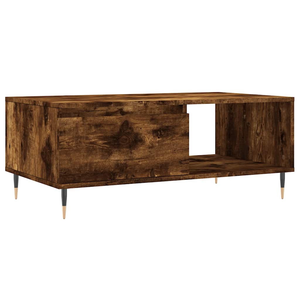 Coffee Table Smoked Oak 90x50x36,5 cm Engineered Wood