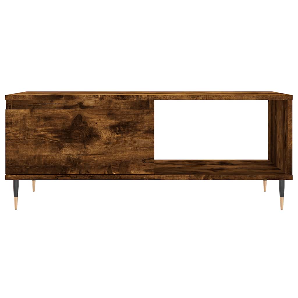 Coffee Table Smoked Oak 90x50x36,5 cm Engineered Wood