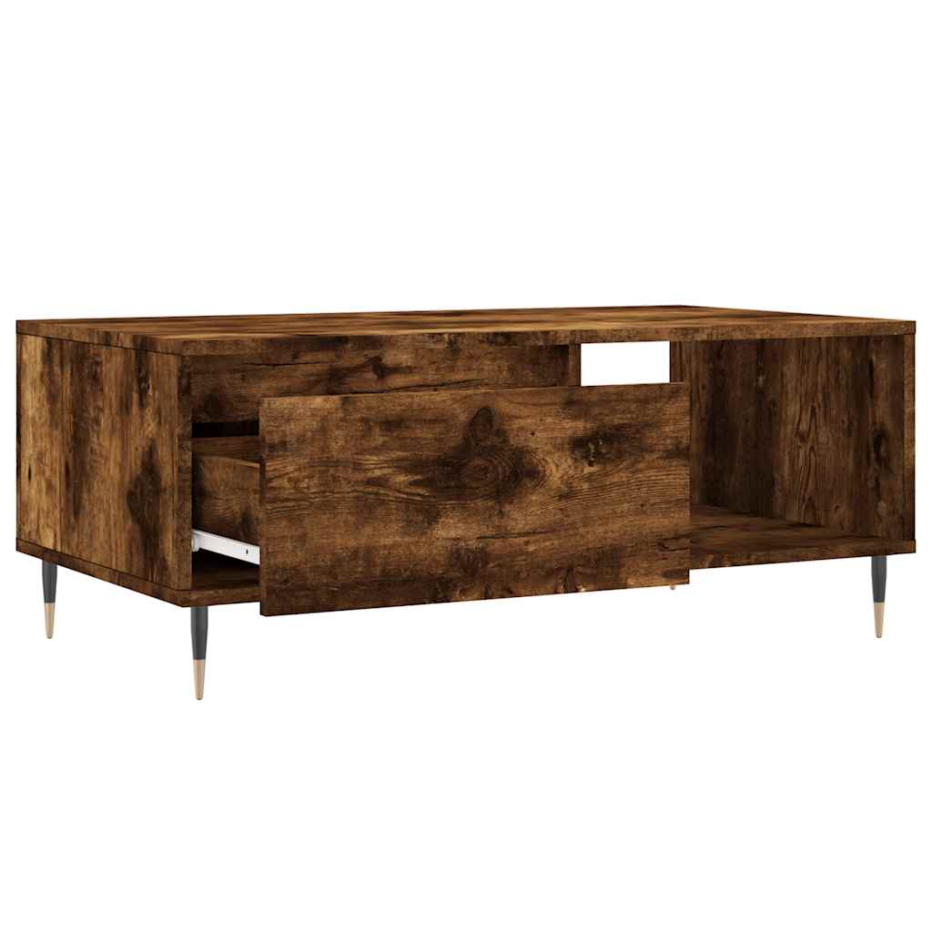 Coffee Table Smoked Oak 90x50x36,5 cm Engineered Wood