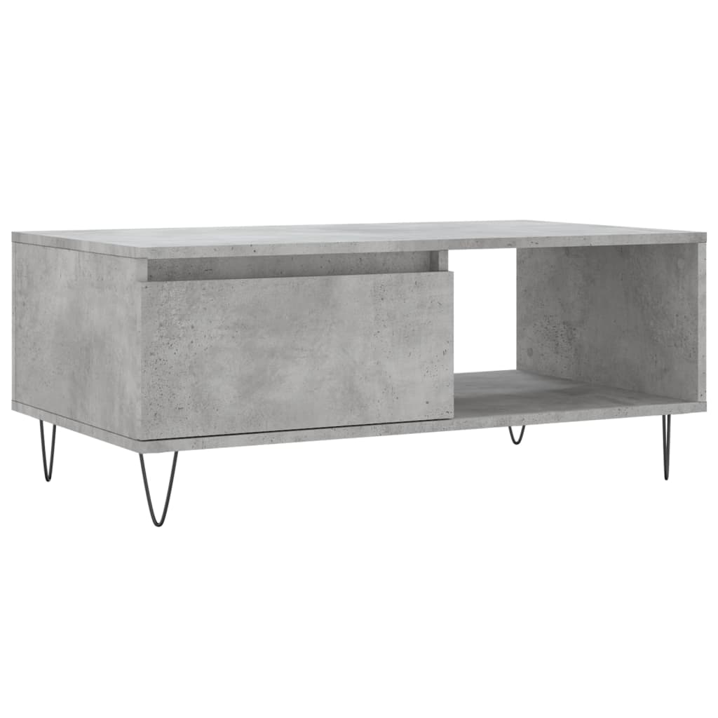 Coffee Table Concrete Grey 90x50x36,5 cm Engineered Wood