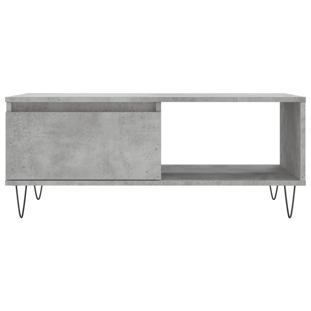 Coffee Table Concrete Grey 90x50x36,5 cm Engineered Wood