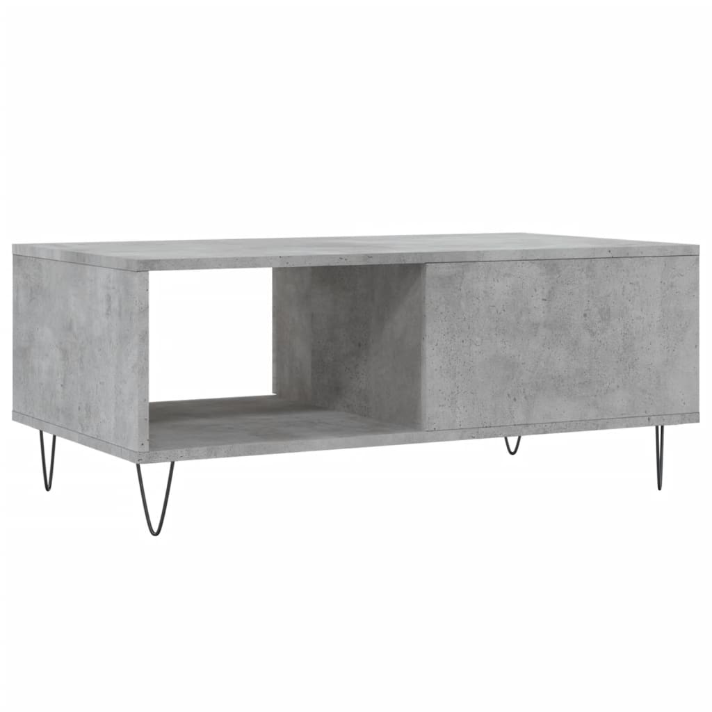 Coffee Table Concrete Grey 90x50x36,5 cm Engineered Wood