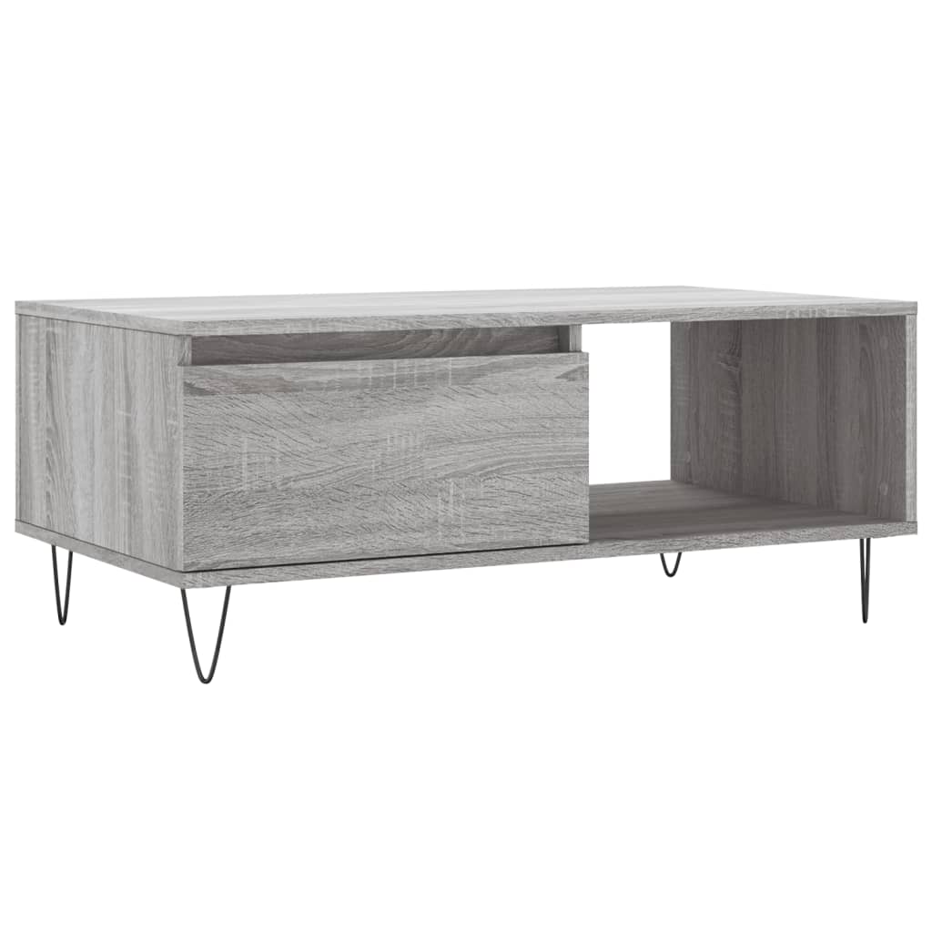 Coffee Table Grey Sonoma 90x50x36,5 cm Engineered Wood
