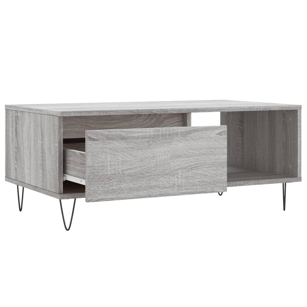 Coffee Table Grey Sonoma 90x50x36,5 cm Engineered Wood
