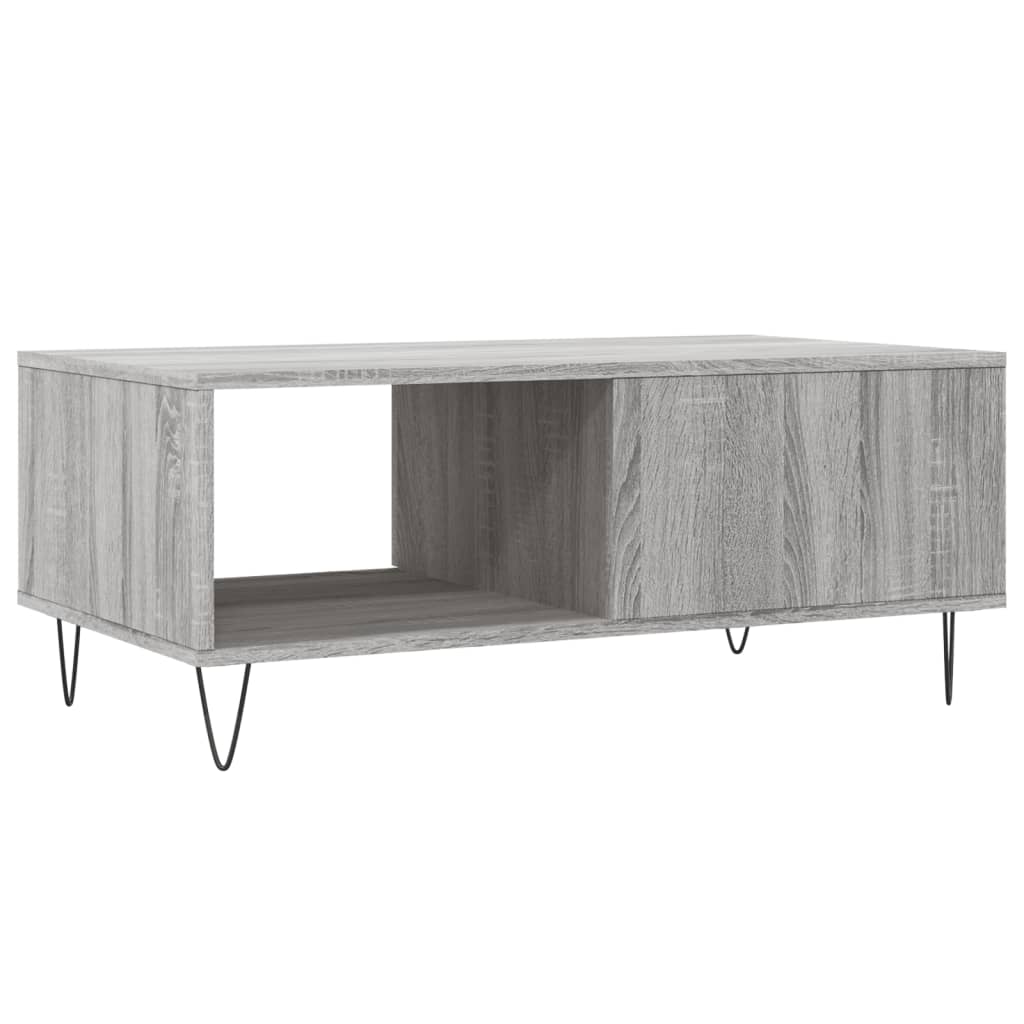 Coffee Table Grey Sonoma 90x50x36,5 cm Engineered Wood