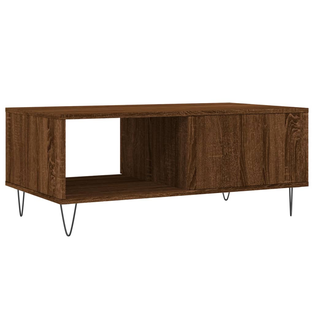 Coffee Table Brown Oak 90x50x36,5 cm Engineered Wood