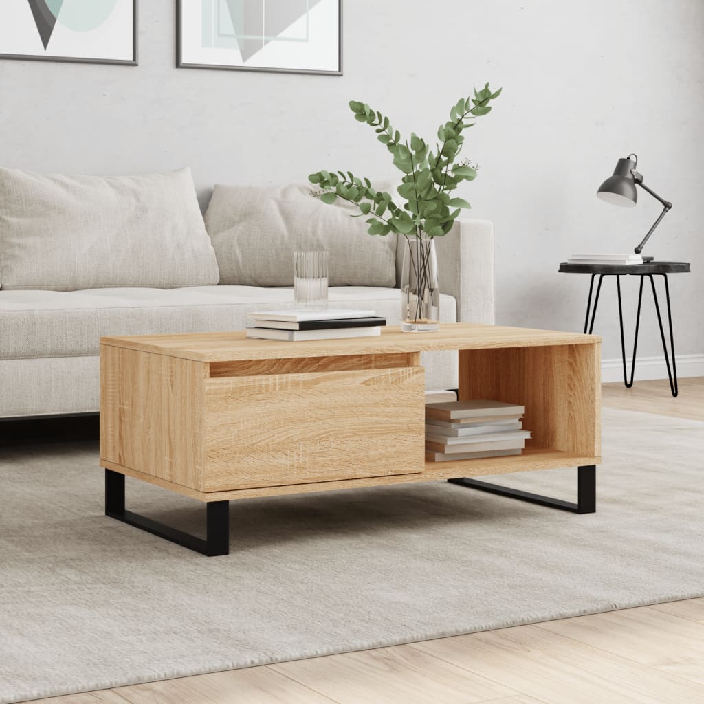 Coffee Table Sonoma Oak 90x50x36,5 cm Engineered Wood