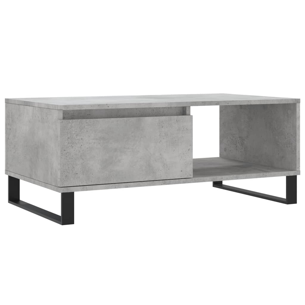 Coffee Table Concrete Grey 90x50x36,5 cm Engineered Wood