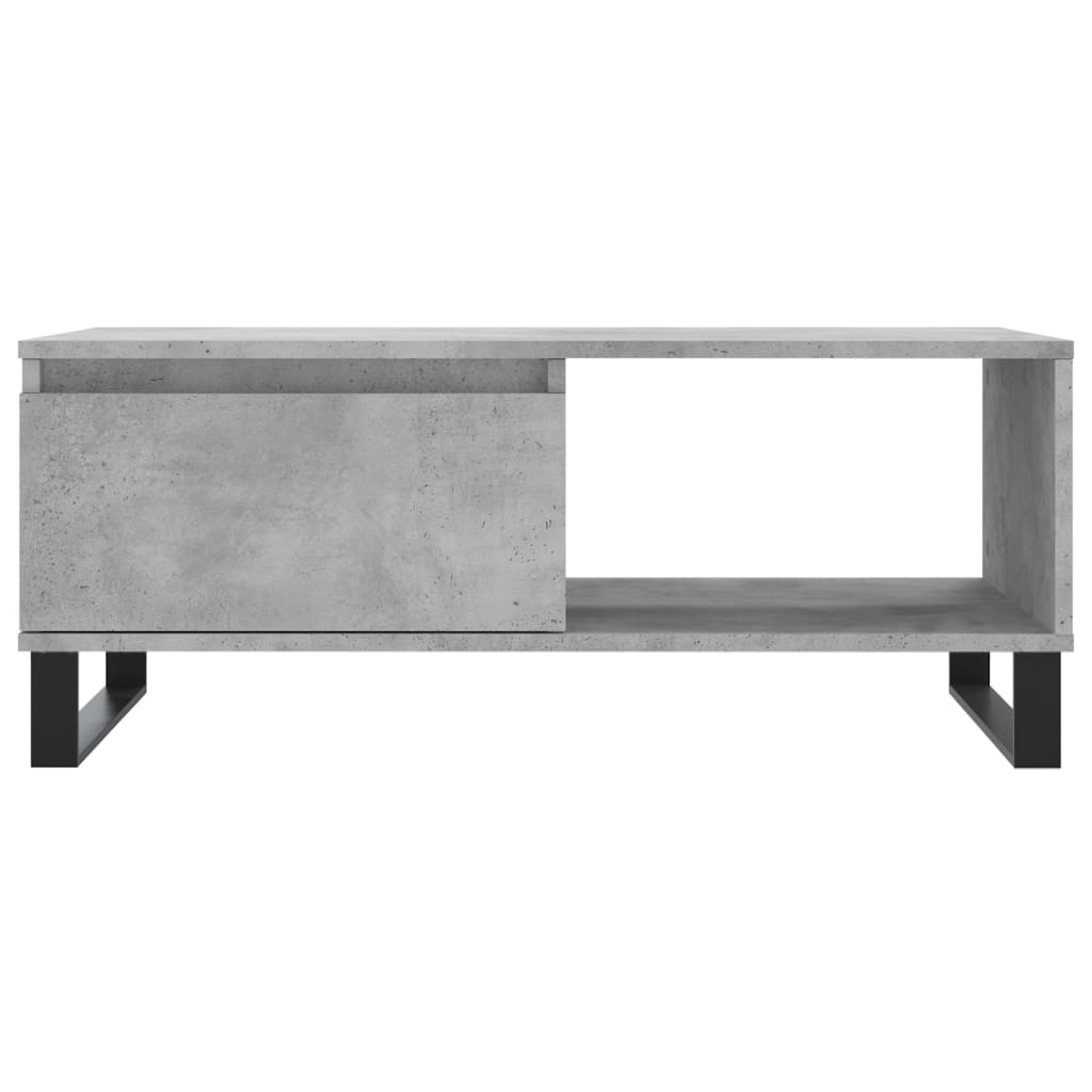 Coffee Table Concrete Grey 90x50x36,5 cm Engineered Wood