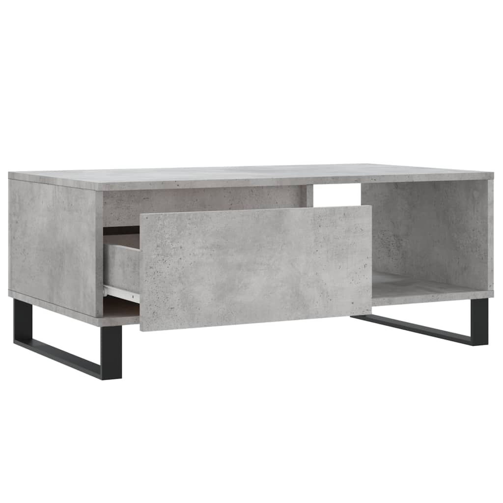Coffee Table Concrete Grey 90x50x36,5 cm Engineered Wood