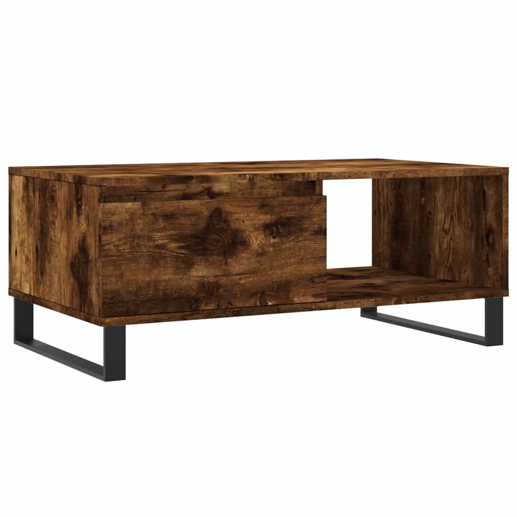 Coffee Table Smoked Oak 90x50x36,5 cm Engineered Wood