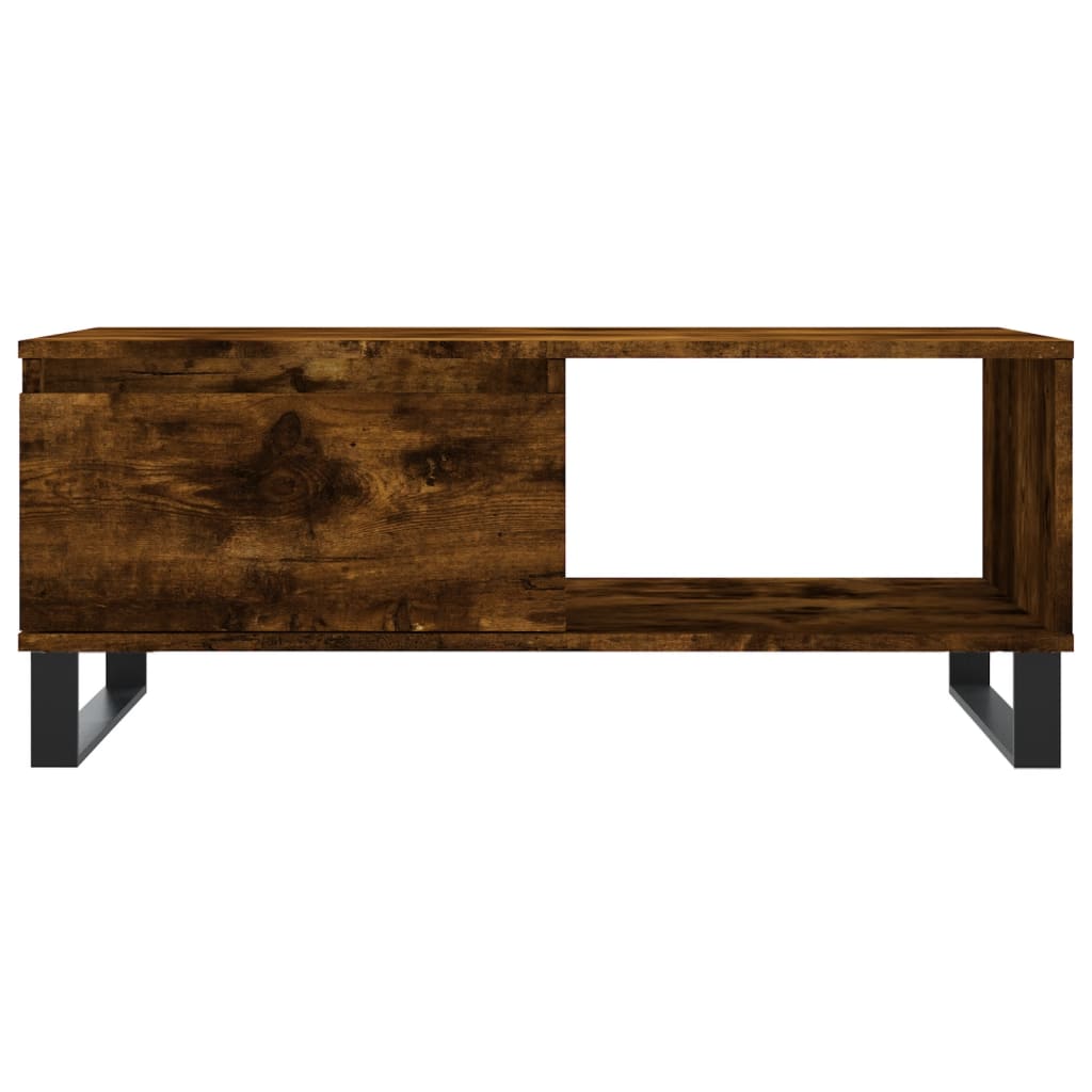Coffee Table Smoked Oak 90x50x36,5 cm Engineered Wood