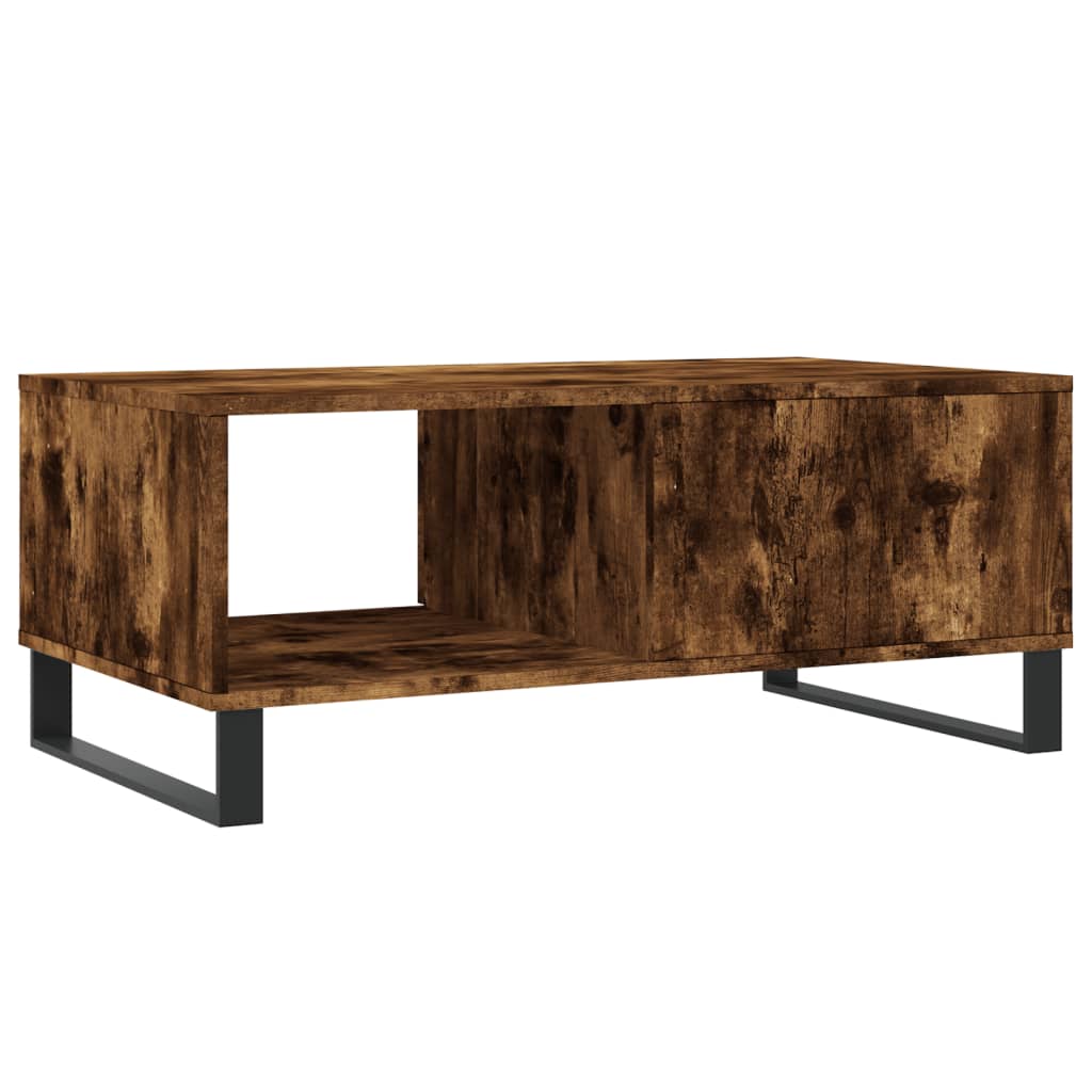 Coffee Table Smoked Oak 90x50x36,5 cm Engineered Wood