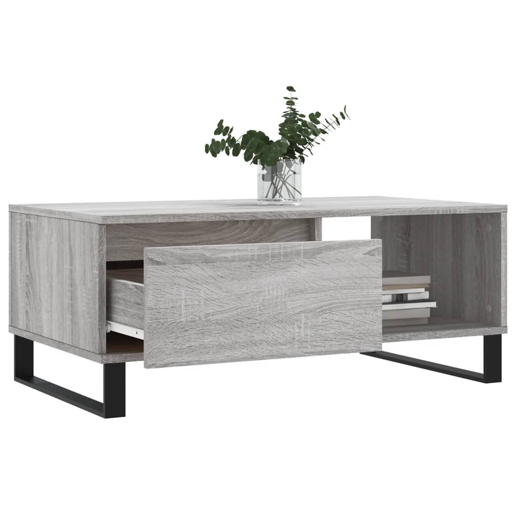 Coffee Table Grey Sonoma 90x50x36,5 cm Engineered Wood