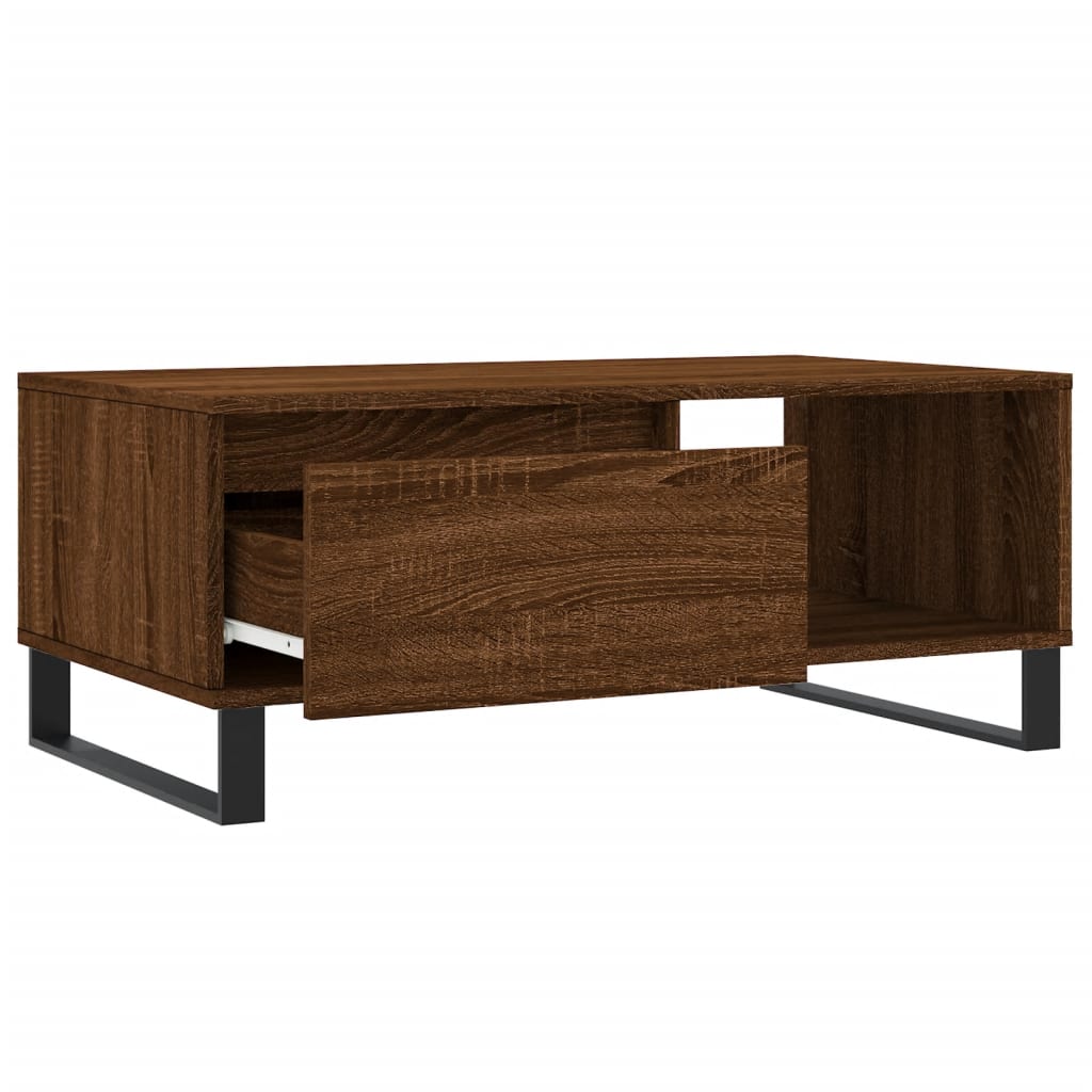 Coffee Table Brown Oak 90x50x36,5 cm Engineered Wood