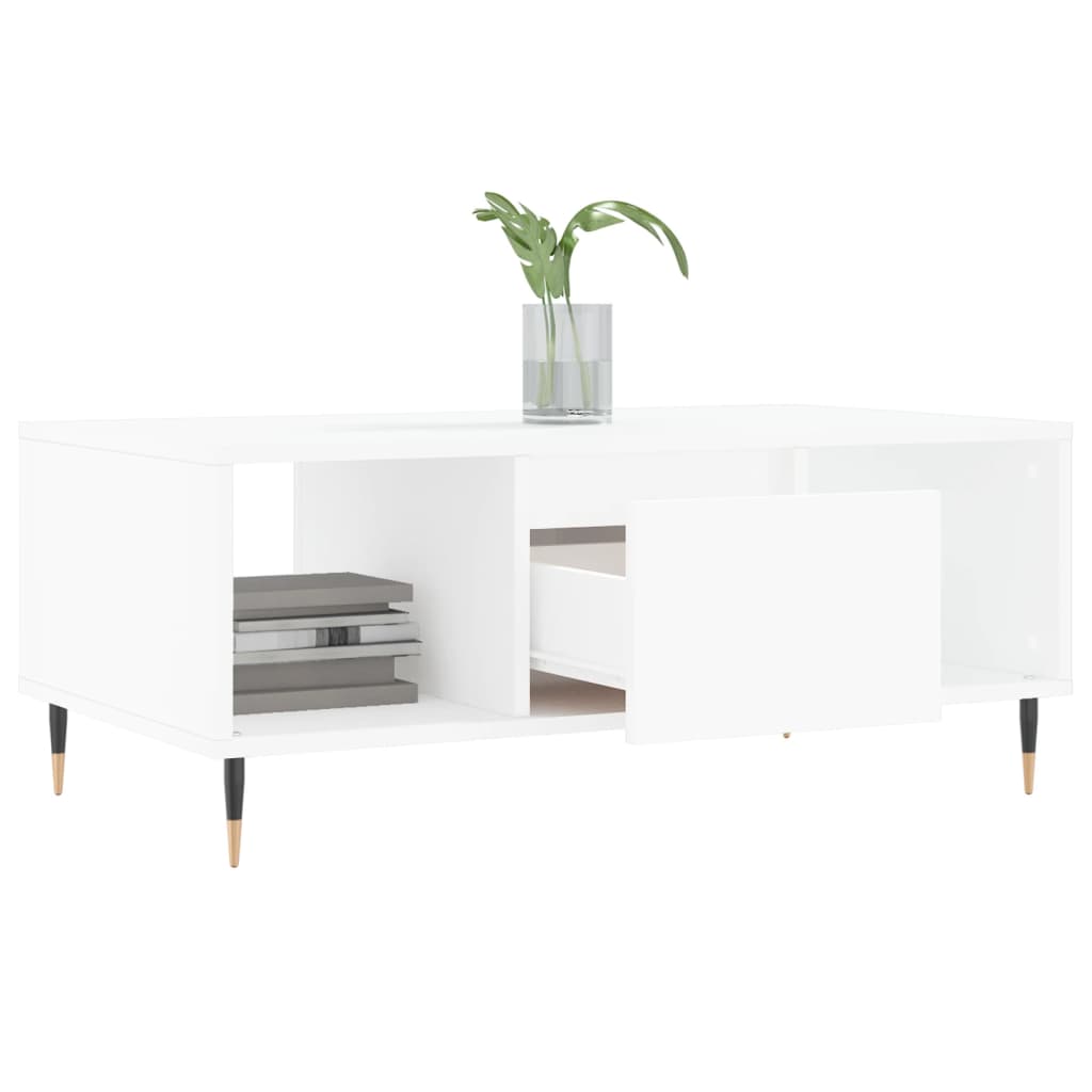 Coffee Table White 90x50x36,5 cm Engineered Wood