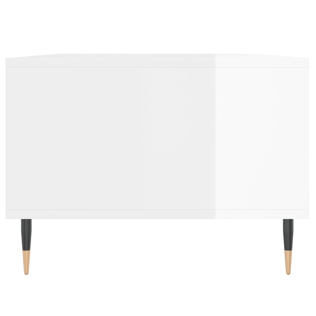 Coffee Table High Gloss White 90x50x36,5 cm Engineered Wood