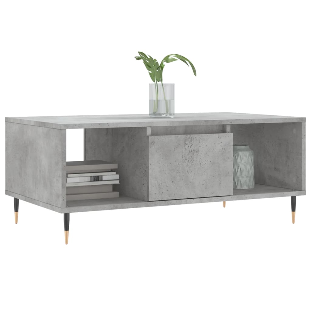 Coffee Table Concrete Grey 90x50x36,5 cm Engineered Wood